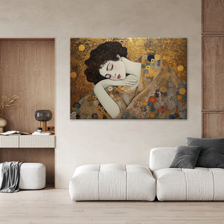 Paveikslas ant drobės, Gustav Klimt, Moters veidas Paveikslai ant drobės Gera namie - Geranamie.lt