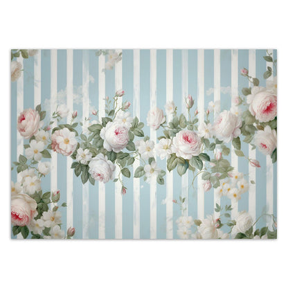 Tapetai, Baltos vintažinės gėlės Shabby Chic stiliumi - Gera namie
