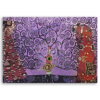 Paveikslas ant drobės, Gustav Klimt, Gyvybės medis violetinis Paveikslai ant drobės Gera namie - Geranamie.lt