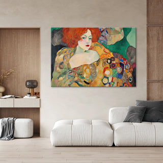 Paveikslas ant drobės, Gustav Klimt, Raudonplaukė moteris Paveikslai ant drobės Gera namie - Geranamie.lt