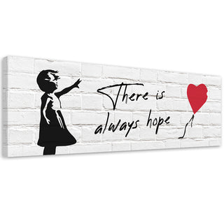 Paveikslas ant drobės, Banksy, Girl With Balloon balta Paveikslai ant drobės Gera namie - Geranamie.lt