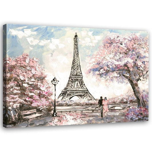 Paveikslas ant drobės, Eifelio bokštas pavasarį
