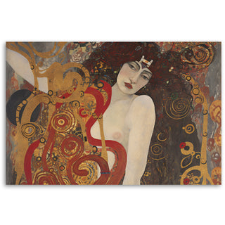 Paveikslas ant drobės, Gustav Klimt, Moteris ilgais plaukais Paveikslai ant drobės Gera namie - Geranamie.lt