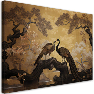 Paveikslas ant drobės, Povai Bonsai medyje Chinoiserie Paveikslai ant drobės Gera namie - Geranamie.lt