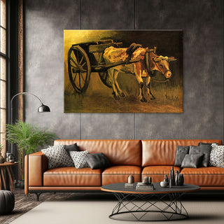 Paveikslas ant drobės, Vincent van Gogh, Vežimas ir jautis Paveikslai ant drobės Gera namie - Geranamie.lt