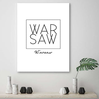 Paveikslas ant drobės, Užrašas Warsaw Paveikslai ant drobės Gera namie - Geranamie.lt