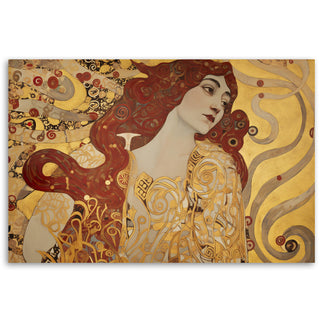 Paveikslas ant drobės, Gustav Klimt, Ilgaplaukė moteris Paveikslai ant drobės Gera namie - Geranamie.lt