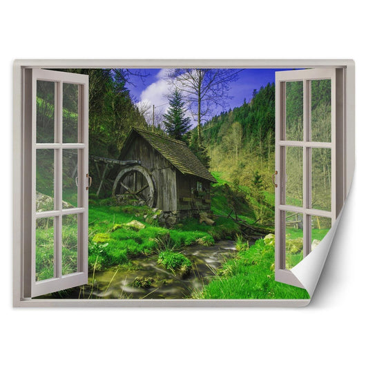 Tapetai, Vaizdas pro langą Namelis miške