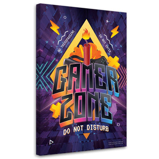 Paveikslas ant drobės, Užrašas GAMER ZONE Paveikslai ant drobės Gera namie - Geranamie.lt