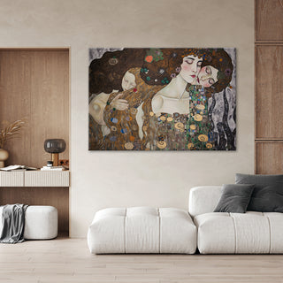 Paveikslas ant drobės, Gustav Klimt, Moterų apsikabinimas Paveikslai ant drobės Gera namie - Geranamie.lt