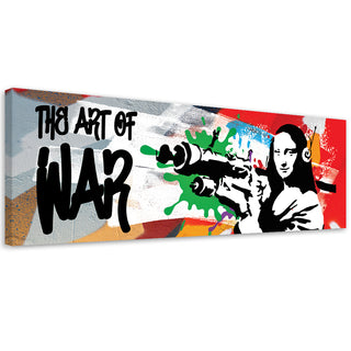 Paveikslas ant drobės, Banksy, Mona Lisa Bazooka spalvota Paveikslai ant drobės Gera namie - Geranamie.lt