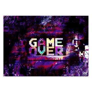 Fototapetai, Užrašas GAME OVER violetinė Tapetai Gera namie - Geranamie.lt