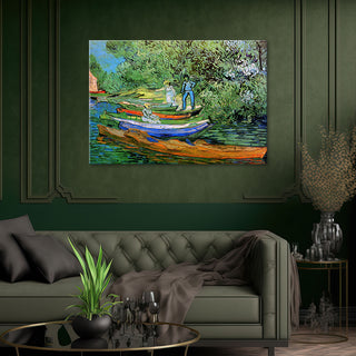 Paveikslas ant drobės, V. van Gogh, Valtys Oise upėje Paveikslai ant drobės Gera namie - Geranamie.lt
