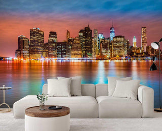Fototapetai, Manhatanas naktį Tapetai Gera namie - Geranamie.lt