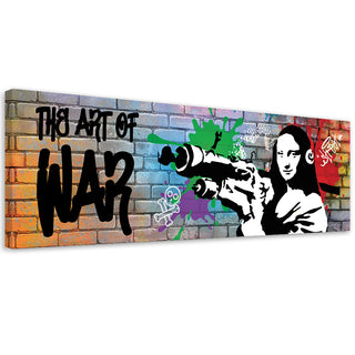 Paveikslas ant drobės, Banksy, Mona Lisa Bazooka spalvose Paveikslai ant drobės Gera namie - Geranamie.lt