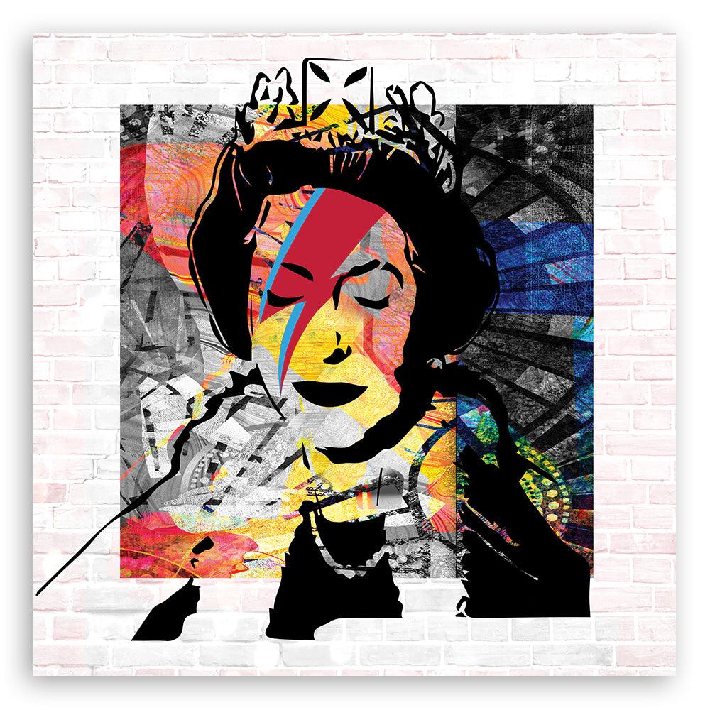Paveikslas ant drobės, Banksy Anglijos karalienė - Gera namie