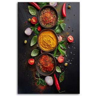 Paveikslas ant drobės, Prieskonių trio Paveikslas ant drobės, Food Spices Kitchen Paveikslai ant drobės Gera namie - Geranamie.lt