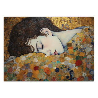 Wallpaper, Gustav Klimt, Charming Sleeping Woman