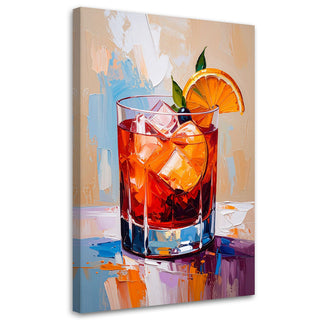 Paveikslas ant drobės, Aperol Spritz kokteilis Paveikslas ant drobės, Negroni Cocktail Drink Paveikslai ant drobės Gera namie - Geranamie.lt