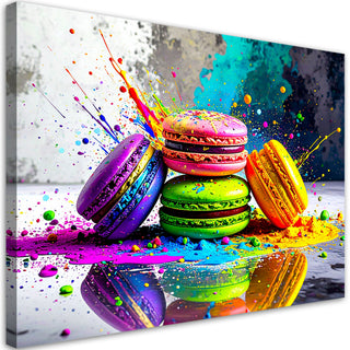 Paveikslas ant drobės, Prancūziški Macarons Paveikslas ant drobės, Cookies Macaroons Abstract Paveikslai ant drobės Gera namie - Geranamie.lt