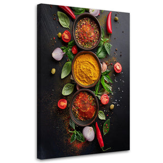 Paveikslas ant drobės, Prieskonių trio Paveikslas ant drobės, Food Spices Kitchen Paveikslai ant drobės Gera namie - Geranamie.lt