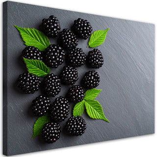 Paveikslas ant drobės, Gervuogių gaiva Paveikslas ant drobės, Blackberries Fruit Nature Paveikslai ant drobės Gera namie - Geranamie.lt