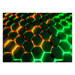 Fototapetai, Neoniniai oranžiniai kubai 3DTapetai Gera namie - Geranamie.lt