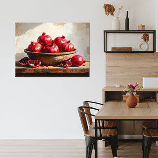 Paveikslas ant drobės, prinokę granatai Paveikslas ant drobės, Pomegranates fruit nature Paveikslai ant drobės Gera namie - Geranamie.lt