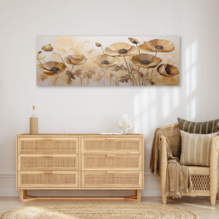 Paveikslas ant drobės, Aguonų žiedai ochroje Paveikslai ant drobės Gera namie - Geranamie.lt