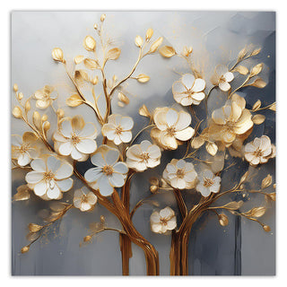 Paveikslas ant drobės, Žydintis auksinis vyšnios medis Paveikslai ant drobės Gera namie - Geranamie.lt