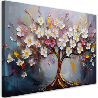 Paveikslas ant drobės, Medis violetinių žiedų šokyje Paveikslai ant drobės Gera namie - Geranamie.lt