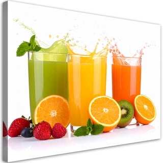 Paveikslas ant drobės, Vitaminų sultys Paveikslas ant drobės, Colourful fruit juices Paveikslai ant drobės Gera namie - Geranamie.lt