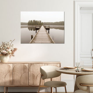 Paveikslas ant drobės, Ežero lieptas rūke Paveikslai ant drobės Gera namie - Geranamie.lt