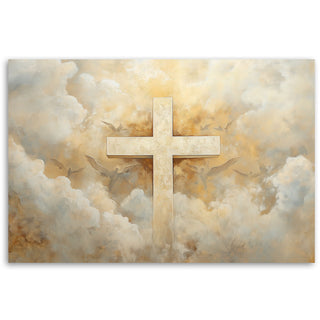 Paveikslas ant drobės, Kryžius pasteliniame danguje Paveikslai ant drobės Gera namie - Geranamie.lt