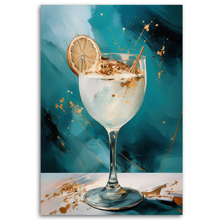 Paveikslas ant drobės, Citrininis kokteilis Paveikslas ant drobės, Cocktail Glass Drink Bar Paveikslai ant drobės Gera namie - Geranamie.lt