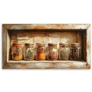 Paveikslas ant drobės, Prieskonių sodas Paveikslas ant drobės, Herbs Spices Vintage Paveikslai ant drobės Gera namie - Geranamie.lt