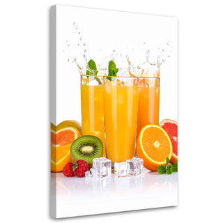 Paveikslas ant drobės, Šviežios vaisių sultys Nr. 2 Paveikslas ant drobės, Orange juice Fruit Paveikslai ant drobės Gera namie - Geranamie.lt