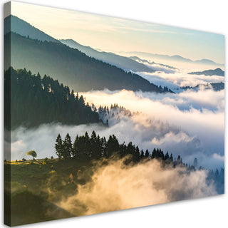 Paveikslas ant drobės, Rūko apgaubti kalnai Paveikslai ant drobės Gera namie - Geranamie.lt