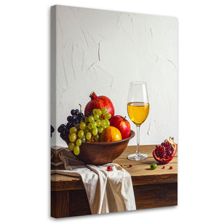 Paveikslas ant drobės, Vaisių natiurmortas su vynu Nr. 1 Paveikslas ant drobės, Still life fruit and wine Paveikslai ant drobės Gera namie - Geranamie.lt