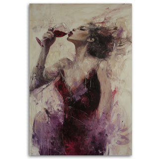 Paveikslas ant drobės, Moteris ir vyno taurės abstrakcija Paveikslai ant drobės Gera namie - Geranamie.lt