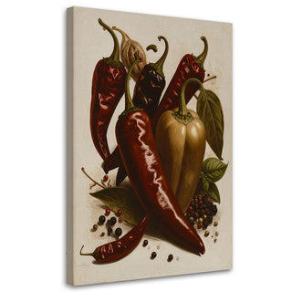 Paveikslas ant drobės, aitrieji pipirai Nr. 1 Paveikslas ant drobės, Red peppers herbs pepper Paveikslai ant drobės Gera namie - Geranamie.lt