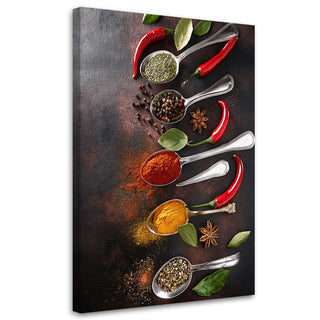 Paveikslas ant drobės, Čili ir prieskoniai Paveikslas ant drobės, Spices Kitchen Food Paveikslai ant drobės Gera namie - Geranamie.lt