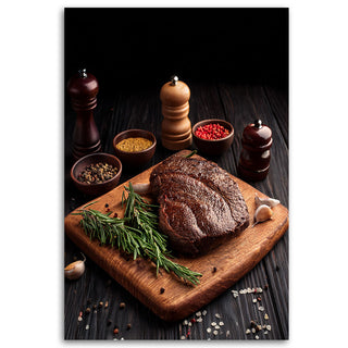 Paveikslas ant drobės, Kepsnys su rozmarinu Paveikslas ant drobės, Food Steak Beef Kitchen Restaurant Paveikslai ant drobės Gera namie - Geranamie.lt