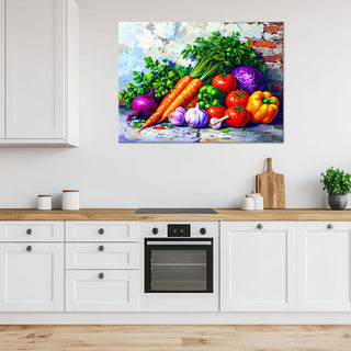 Paveikslas ant drobės, Šviežių daržovių natiurmortas Paveikslas ant drobės, Colourful Vegetables Plants Paveikslai ant drobės Gera namie - Geranamie.lt