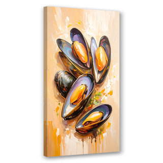 Paveikslas ant drobės, Jūros midijos Paveikslas ant drobės, Mussels Seafood Sushi Paveikslai ant drobės Gera namie - Geranamie.lt