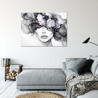 Marmuro moters abstrakcija Nr. 3 Paveikslai ant drobės Gera namie - Geranamie.lt Canvas print, Woman with flowers on her head
