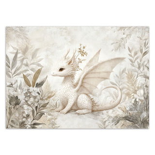 Wallpaper, White beautiful dragon
