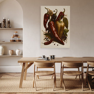 Paveikslas ant drobės, aitrieji pipirai Nr. 1 Paveikslas ant drobės, Red peppers herbs pepper Paveikslai ant drobės Gera namie - Geranamie.lt