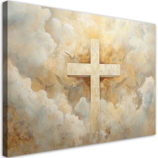 Paveikslas ant drobės, Kryžius pasteliniame danguje Paveikslai ant drobės Gera namie - Geranamie.lt