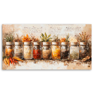 Paveikslas ant drobės, Virtuvės prieskonių kolekcija Paveikslas ant drobės, Herbs Spices Kitchen Paveikslai ant drobės Gera namie - Geranamie.lt